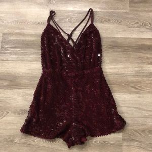 FOREVER 21 SEQUIN ROMPER